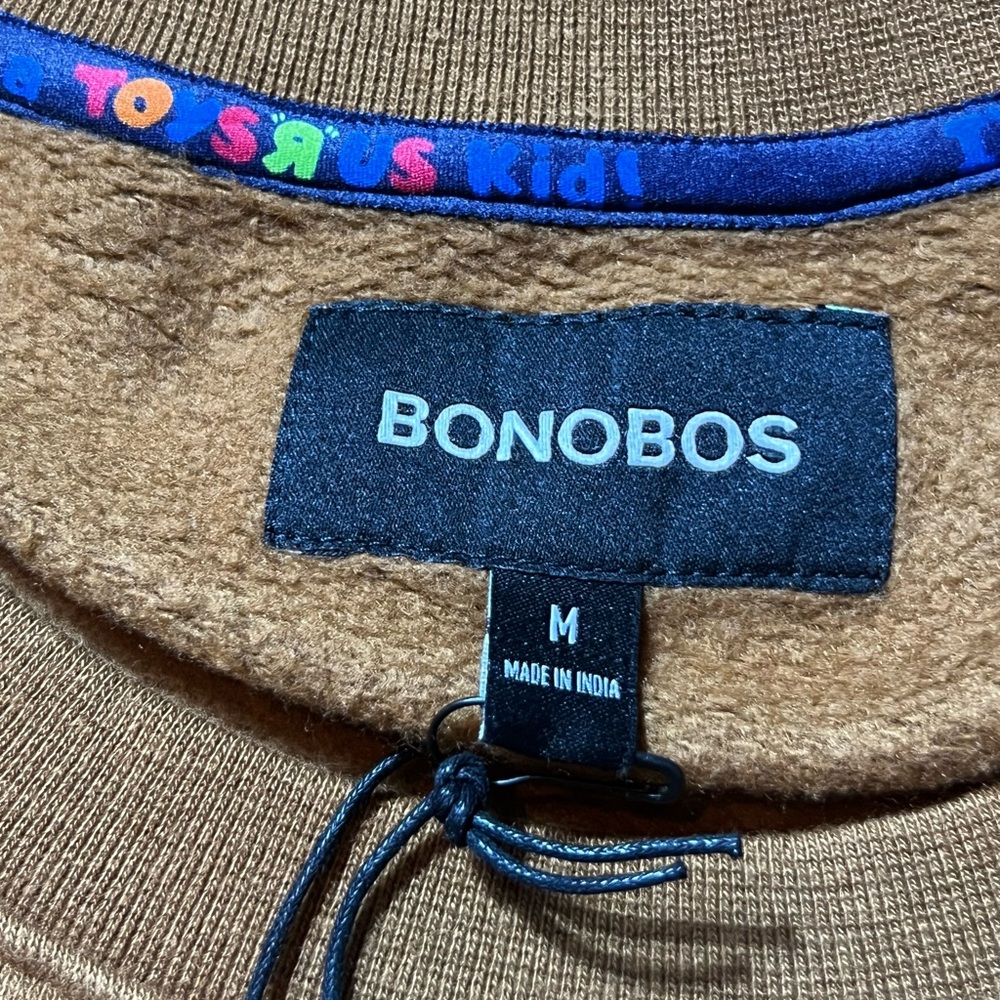 Bonobos Geoffrey Giraffe Sweatshirt Crewneck men’s medium Brown "Toys R Us Kid" - Picture 11 of 12
